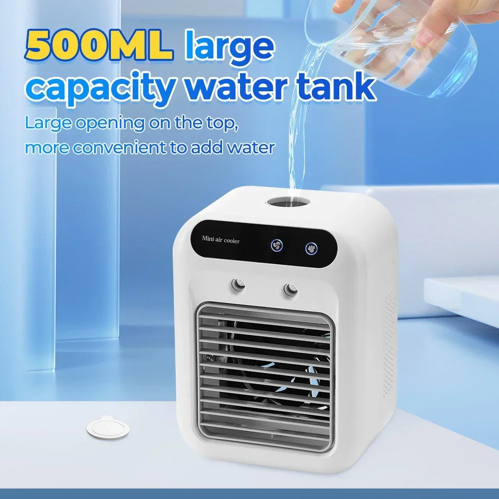 Portable 3-in-1 Air Conditioner Fan, Mini Air Cooler & Humidifier for Home Office