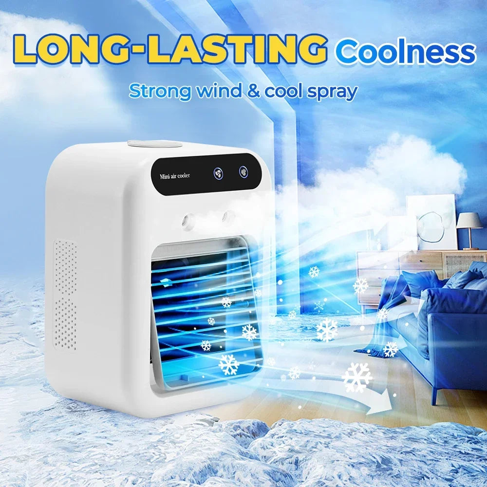 Portable 3-in-1 Air Conditioner Fan, Mini Air Cooler & Humidifier for Home Office